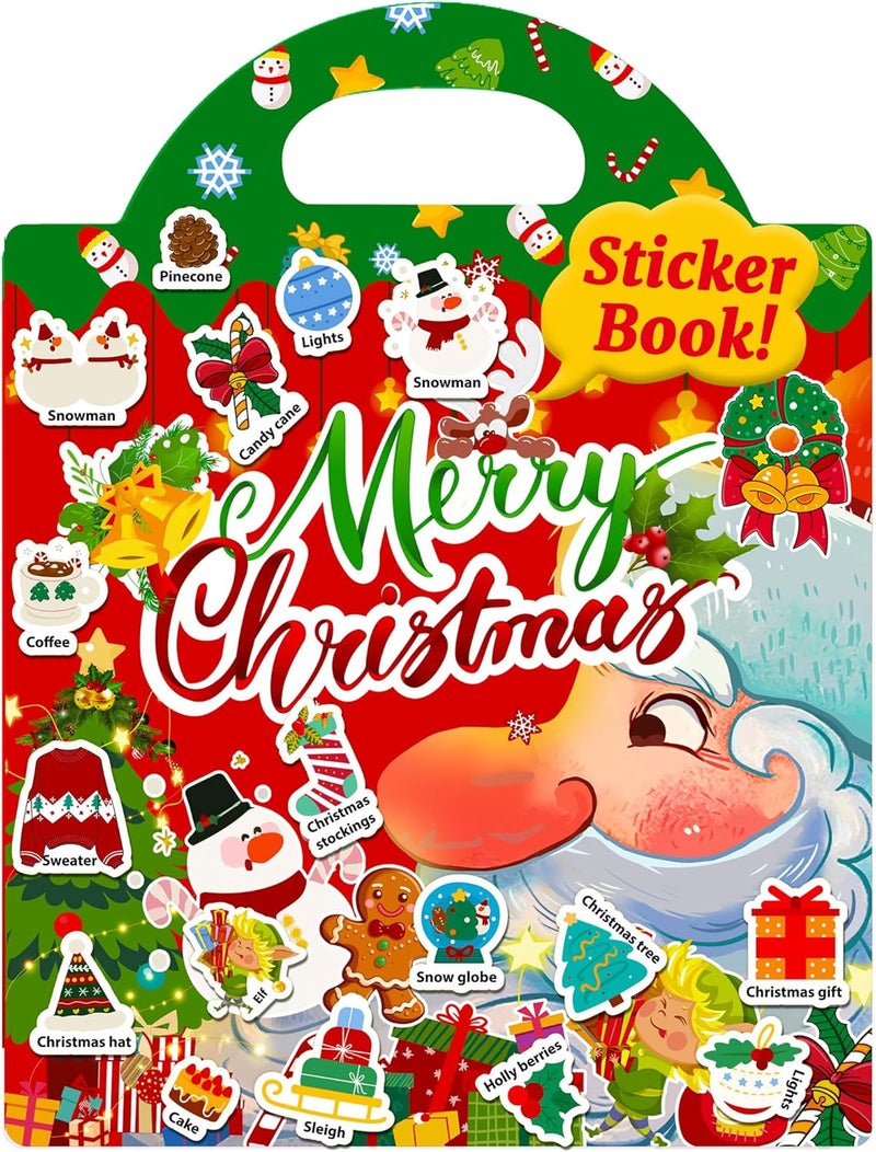 Benresive Reusable Sticker Books for Kids, Sticker Books for Toddlers, Toddler Travel Toys Activities Crafts Ages 3 and Up Birthday Gifts - Christmas - Image 1